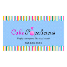 CUSTOM Cake Pops Business Cards