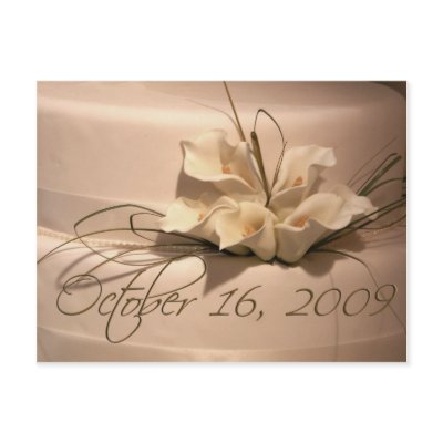Custom Calla Lily Cake Postcard by perfectpostage