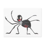Custom Cartoon Black Widow Spider Shirt Postcard