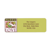 Custom Cartoon Dog Return Address Labels