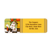 Custom Cartoon Dog Return Address Labels