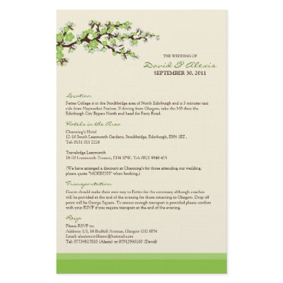 {custom} Cherry Blossom Invitation Insert Stationery Design by TheWeddingShoppe