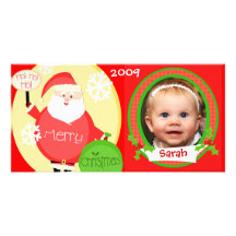 Custom Children's Christmas Santa Photo Card