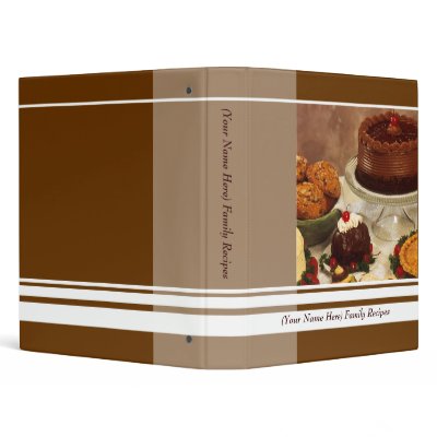 Custom Chocolate Dessert Recipe Food Binder by cutencomfy