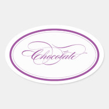 Custom_Chocolate Oval Sticker