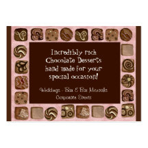 Custom Chocolate Sweet Shoppe Business Cards