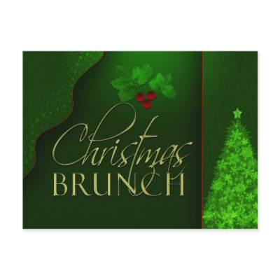 Custom Christmas Brunch invitation Postcards by perfectpostage
