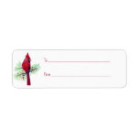 Custom Christmas Cardinal Gift Tag Return Address Labels