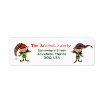 Custom Christmas Elves Return Address Labels