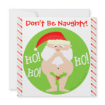 Custom Christmas Naughty Santa Party Invitation