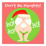 Custom Christmas Naughty Santa Party Invitation