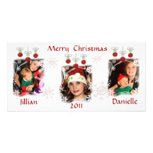 Custom Christmas Ornaments Photo Card