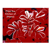 Custom Christmas Snow Recipe Cards Post Cards