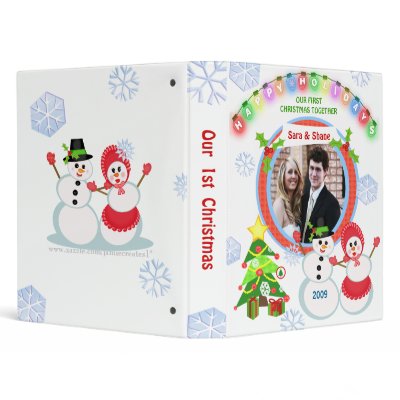 Custom Christmas Snowman Photo Binder by jamiecreates1