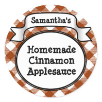 Custom Cinnamon / Applesauce Canning Jar Label Stickers