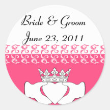 Custom Claddagh in Pink Sticker