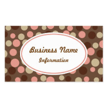 Custom Cocoa Dots Business Card