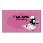 Custom color angel cake bakery baking biz card business cards