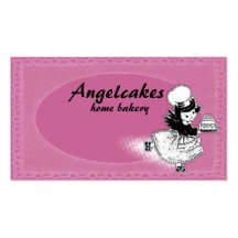 Custom color angel cake bakery baking biz card business card template