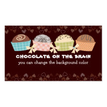 Custom color chocolate truffles confections candy business card template