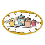 Custom color kitchen cannisters gift food label stickers