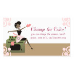 Custom colour African American woman cooking bakin business cards