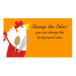 Custom colour chicken apron cooking utensils business cards