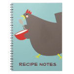 Custom colour chicken mixing bowl cooking notebook notebooks