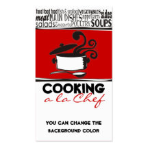 Custom colour cooking pot curling steam chef card business card templates