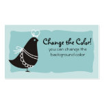 Custom colour retro French bird chef baker business cards