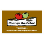 Custom colour tomato wheat vegan cooking biz cards business card template