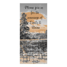 Custom Colour Winter Park Lodge deck program Rack Card Template