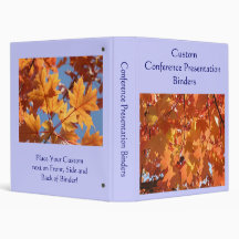 Custom Conference Presentation Binders Leaves