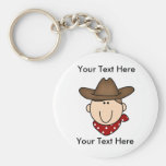 Custom Cowboy Brown Keychain