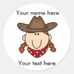 custom cowgirl red Sticker