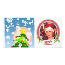 Custom Cute Children's Christmas Photo Card
