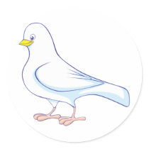 Custom Cute Dove Cartoon Logo Stickers