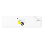 Custom Cute Happy Bee Cartoon Shirt bumper stickers