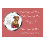 Custom Dachshund Profile Cards business cards