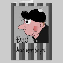 Custom  Dad Award & text Father's day card cards