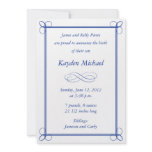 Custom Dark Blue Invitation - Scroll Design
