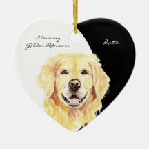 Custom Dated I love my Golden Retriever, dog, pet Ornament