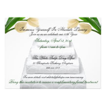 Custom Day Spa Event Invitations