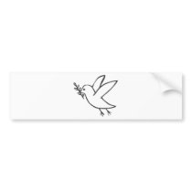 Custom Dove of Peace Sketch Logo Bumper Stickers
