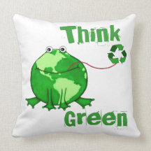 Custom Earth Day Green American MoJo Throw Pillow