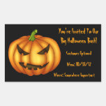 Custom Eerie Pumpkin Party Invitation Sticker
