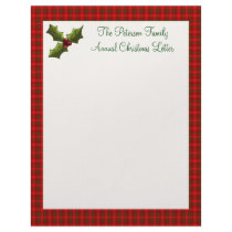 Custom Family  Annual Christmas Letter Customized Letterhead