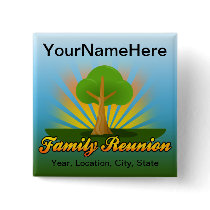Custom Family Reunion, Green Tree with Sun Rays