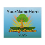 Custom Family Reunion, Green Tree with Sun Rays flyers