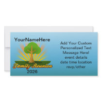 Custom Family Reunion, Green Tree with Sun Rays